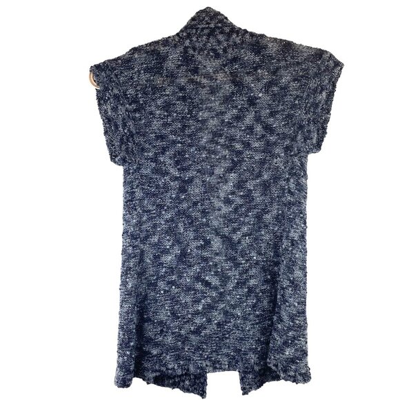 Cache Small Chic Boho Preppy Career Sleeveless Open Front  Long Cardigan Sweater - Picture 2 of 8